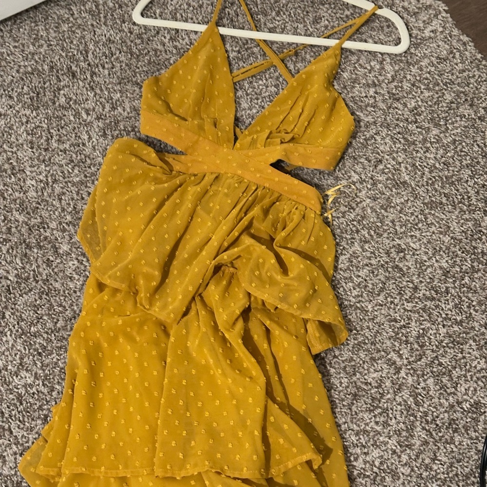 Mustard Yellow Strappy Dress